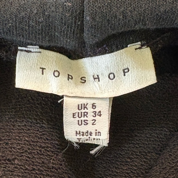 TOHSD TopShop One-piece Hoodie Sweat Dress size 2 - Picture 6 of 11